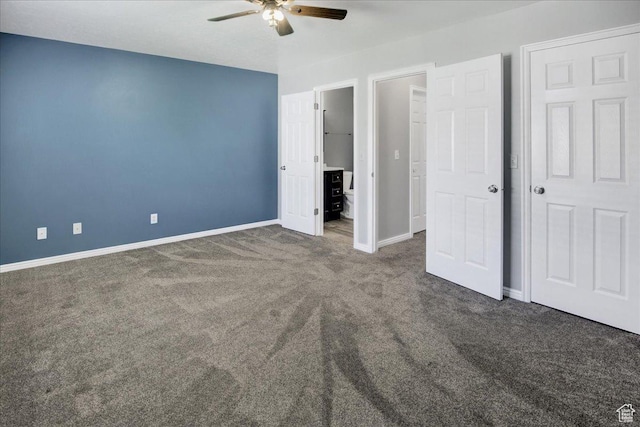 2421 N 400 E Unit M-1, North Ogden, UT 84414 - unfurnished bedroom featuring carpet floors, baseboards, and ceiling fan
