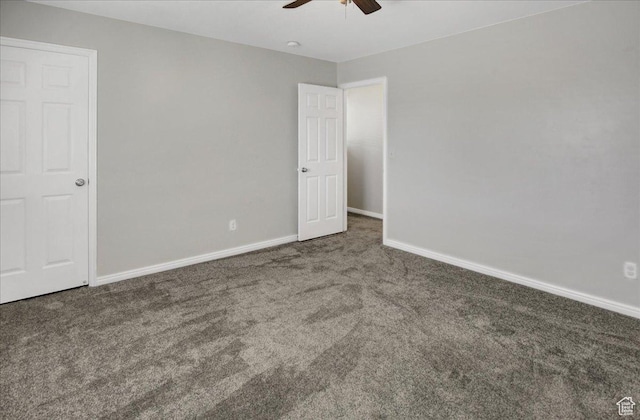2421 N 400 E Unit M-1, North Ogden, UT 84414 - unfurnished bedroom with carpet floors, baseboards, and a ceiling fan