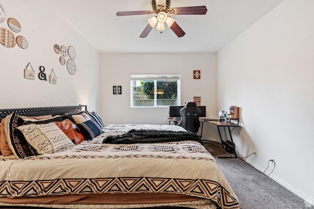 1456 S 430 W, Orem, UT 84058 - bedroom featuring carpet flooring, a ceiling fan, and baseboards