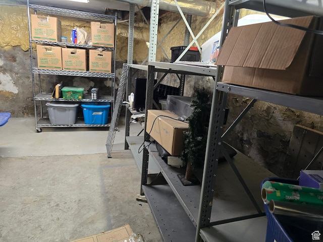 view of storage area