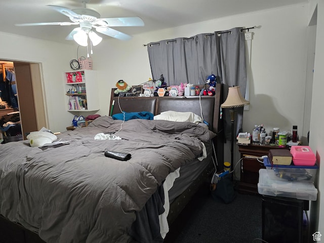 bedroom with ceiling fan