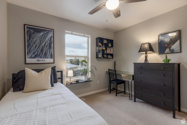 1267 E Foxcrest Ct, Park City, UT 84098 - bedroom featuring carpet, baseboards, and a ceiling fan
