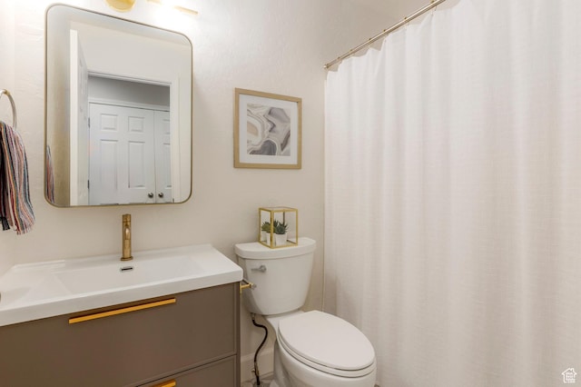 1267 E Foxcrest Ct, Park City, UT 84098 - bathroom featuring toilet, vanity, and a shower with shower curtain