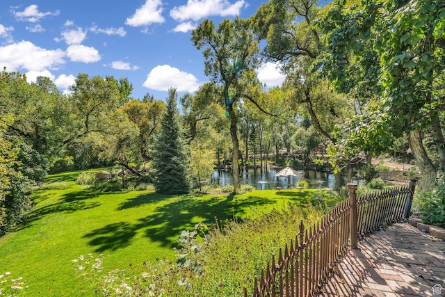 305 S Rachel Ln, New Harmony, UT 84757 - view of grassy yard featuring a water view