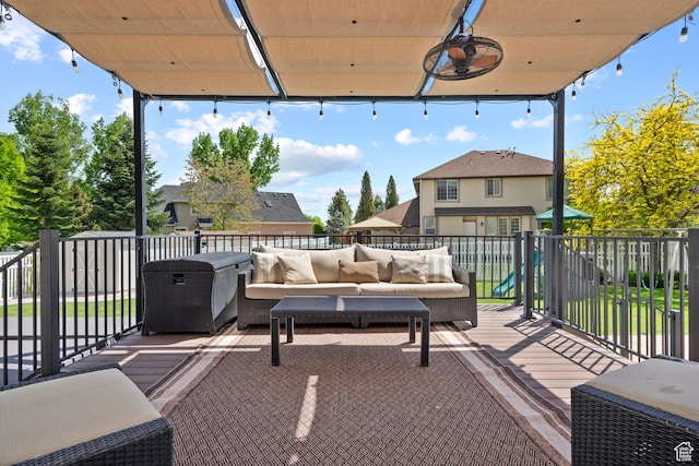2242 E Deere View Dr N, Layton, UT 84040 - view of patio featuring an outdoor hangout area and a balcony