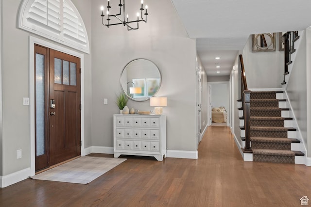 2242 E Deere View Dr N, Layton, UT 84040 - entrance foyer featuring wood finished floors, stairway, and baseboards