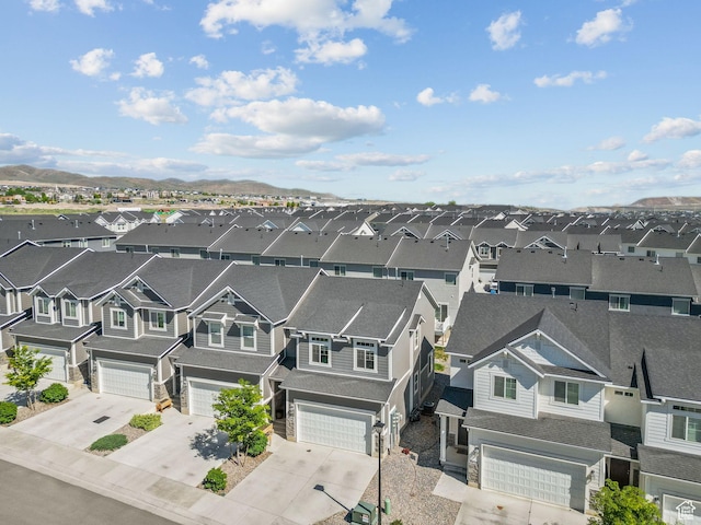 aerial view of residential area