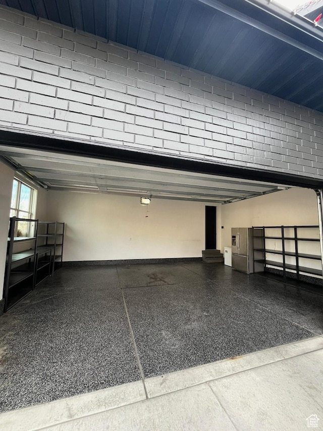 garage with baseboards