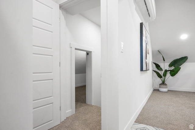 3670 S 1300 E, Millcreek, UT 84106 - hall featuring carpet floors, baseboards, and a wall unit AC