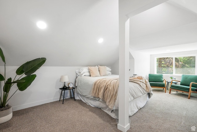 3670 S 1300 E, Millcreek, UT 84106 - bedroom with carpet, lofted ceiling, and baseboards