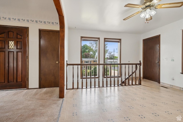 2268 W 5300 S, Roy, UT 84067 - entrance foyer featuring a ceiling fan, baseboards, and tile patterned floors