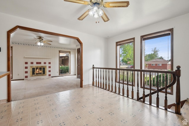 2268 W 5300 S, Roy, UT 84067 - corridor with tile patterned floors, baseboards, and an upstairs landing