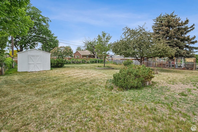 2268 W 5300 S, Roy, UT 84067 - view of yard with a storage shed and an outdoor structure