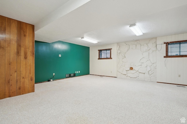 2268 W 5300 S, Roy, UT 84067 - basement with wooden walls, carpet flooring, and baseboards