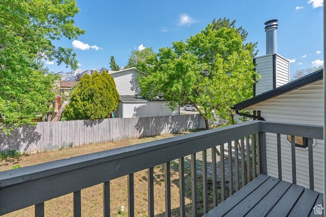 wooden terrace with fence