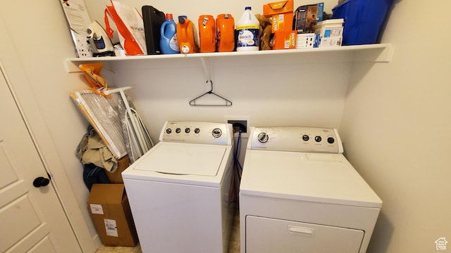 laundry area featuring separate washer and dryer