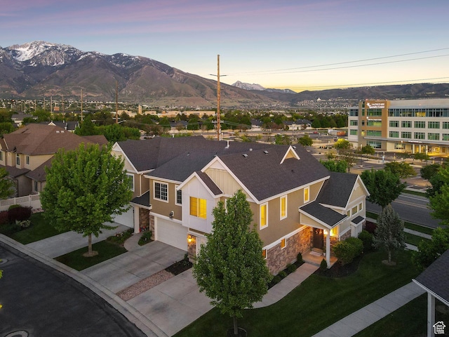 82 E Danta Dr S, Draper, UT 84020 - aerial view at dusk of a mountain view