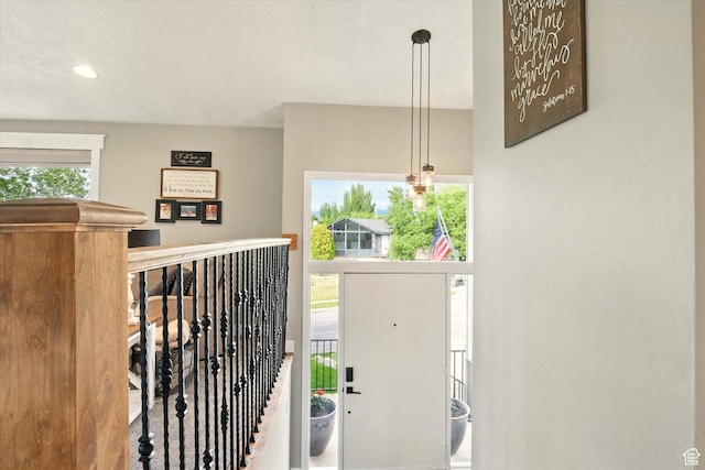 entrance foyer featuring recessed lighting