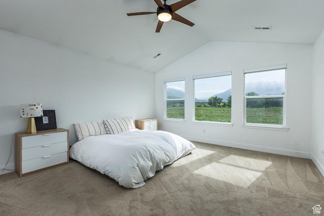 57 S Sterling Way, Vineyard, UT 84059 - bedroom featuring lofted ceiling, carpet floors, baseboards, and ceiling fan