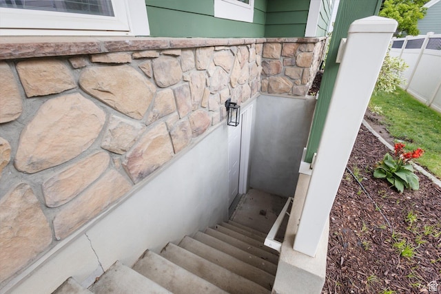 view of stairway
