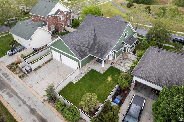 aerial perspective of suburban area