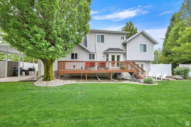 1780 N 800 E, North Ogden, UT 84414 - rear view of property featuring a patio and a deck