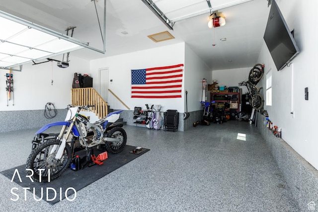 752 N Sunset Dr, Morgan, UT 84050 - garage with a garage door opener