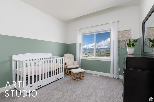 752 N Sunset Dr, Morgan, UT 84050 - carpeted bedroom with a nursery area and baseboards