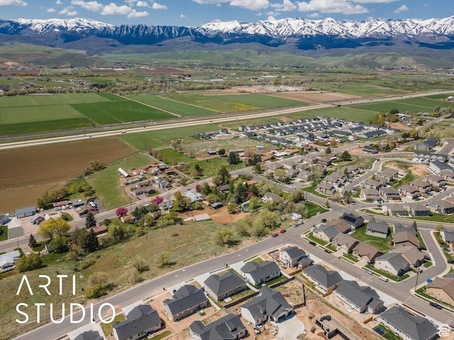 752 N Sunset Dr, Morgan, UT 84050 - aerial view of residential area featuring a mountainous background
