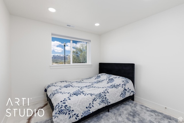 752 N Sunset Dr, Morgan, UT 84050 - carpeted bedroom with baseboards and recessed lighting