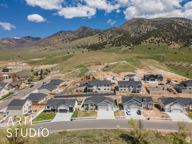752 N Sunset Dr, Morgan, UT 84050 - aerial view of residential area featuring a mountain backdrop