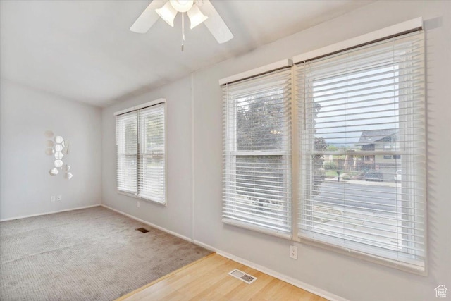 22 W 1470 S, Farmington, UT 84025 - spare room with ceiling fan, baseboards, and wood finished floors