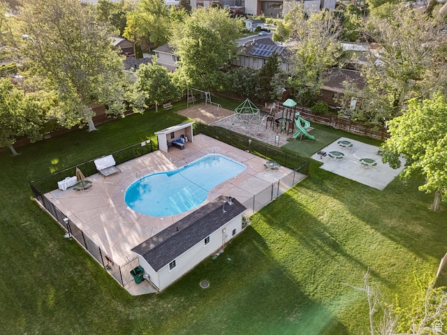 450 W Chokecherry Cir, Orem, UT 84058 - aerial view of a pool area