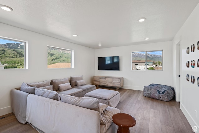 3232 E 5225 N, Eden, UT 84310 - living room with healthy amount of natural light, hardwood / wood-style flooring, baseboards, and recessed lighting