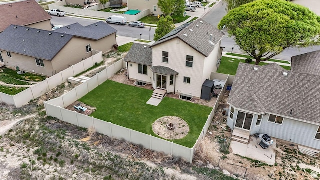 aerial perspective of suburban area