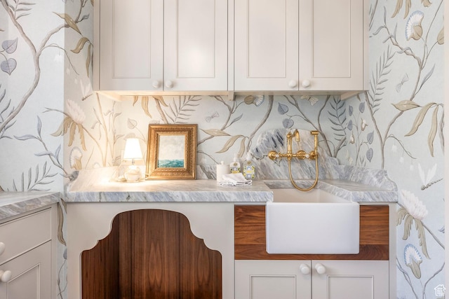 detailed view of backsplash and a sink