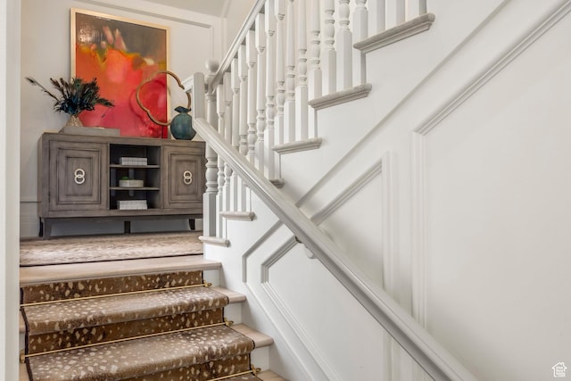 view of stairway