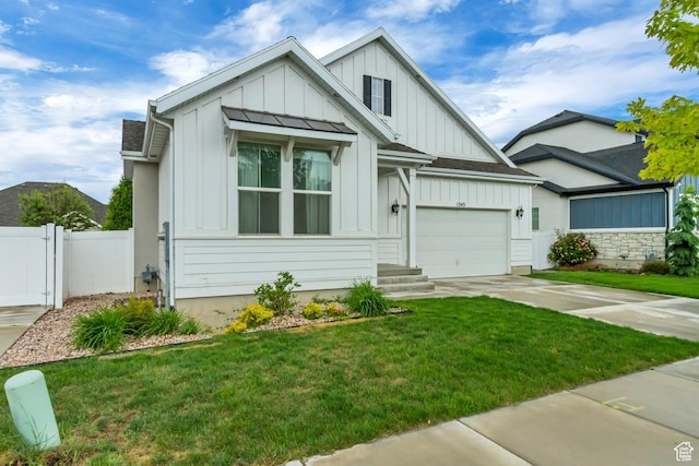 1343 N 3350 W, Provo, UT 84601 - modern farmhouse style home featuring board and batten siding, driveway, an attached garage, and a shingled roof
