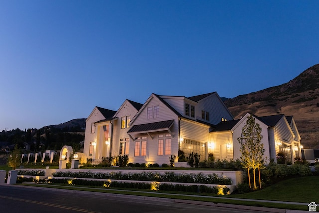 1565 N Overolook Ct, Farmington, UT 84025 - view of front of home with a mountain view and a front lawn
