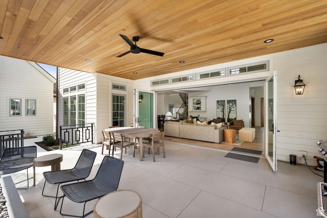 1565 N Overolook Ct, Farmington, UT 84025 - view of patio featuring an outdoor living space, outdoor dining area, and ceiling fan