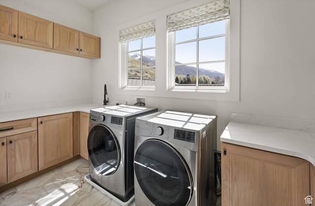 1565 N Overolook Ct, Farmington, UT 84025 - clothes washing area featuring washer and clothes dryer and cabinet space
