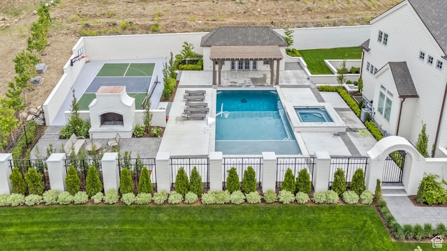 1565 N Overolook Ct, Farmington, UT 84025 - aerial view of a pool area