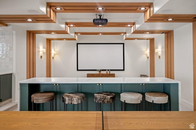 1565 N Overolook Ct, Farmington, UT 84025 - home theater room featuring baseboards and recessed lighting
