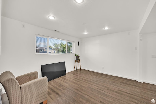 4242 S 6530 W, West Valley City, UT 84128 - sitting room with wood finished floors, recessed lighting, and baseboards