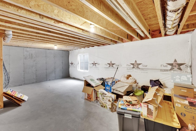 view of basement