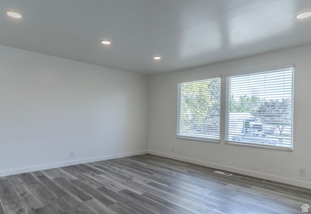 4740 S 3040 W, Taylorsville, UT 84129 - spare room with wood finished floors, baseboards, and recessed lighting