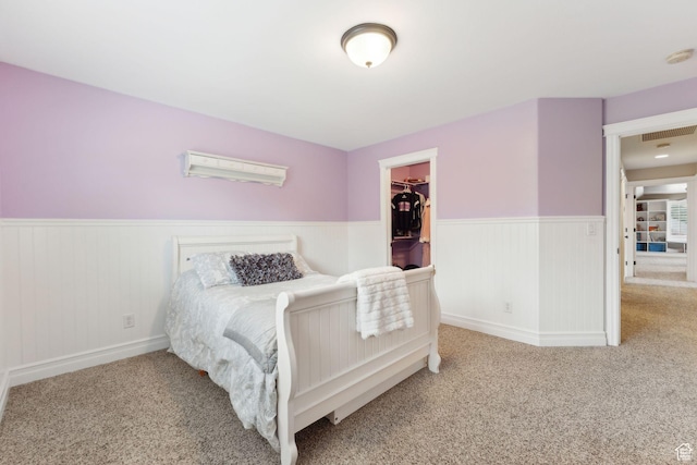 1737 S Kerrybrook Dr, Kaysville, UT 84037 - bedroom featuring a wainscoted wall, carpet floors, a walk in closet, and a closet
