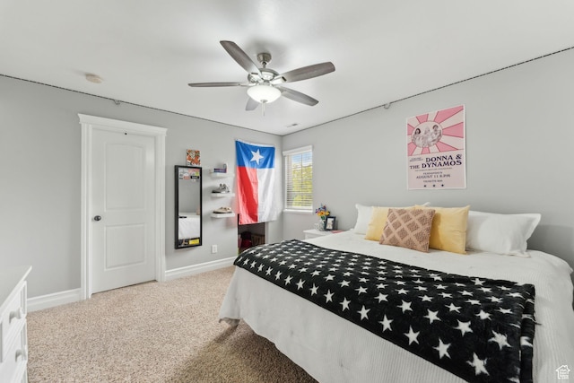 1737 S Kerrybrook Dr, Kaysville, UT 84037 - carpeted bedroom featuring baseboards and a ceiling fan