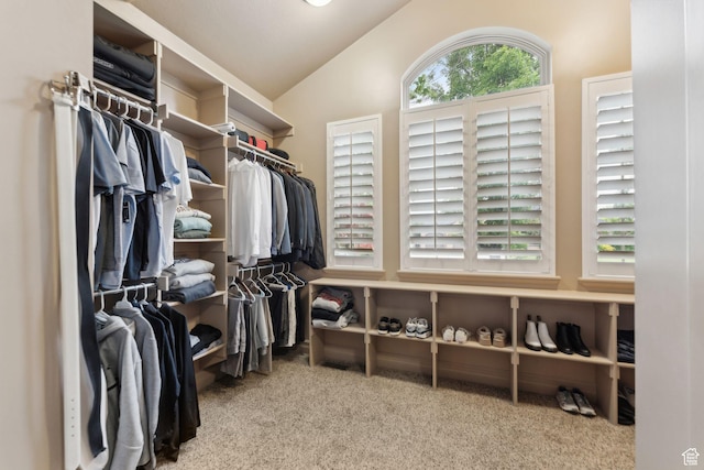 1737 S Kerrybrook Dr, Kaysville, UT 84037 - walk in closet featuring lofted ceiling and carpet