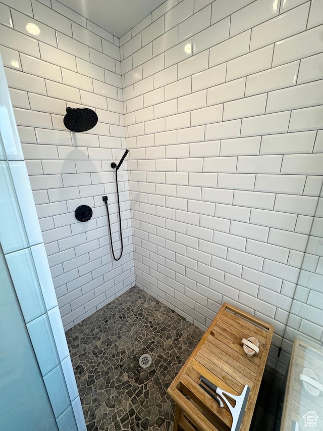 9351 E Acorn Cir Unit 921, Heber City, UT 84032 - full bathroom featuring a tile shower and stone flooring